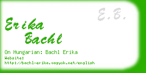 erika bachl business card